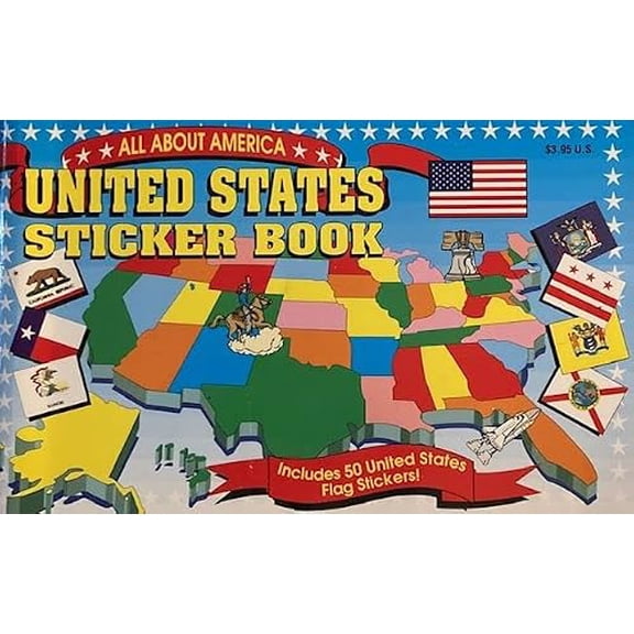 Pre-Owned All About America - United States Sticker Book - Includes 50 United States Flag Stickers, 9780816731978, 0816731977, Paperback,
