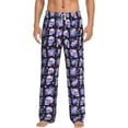 thumbnail image 2 of Lsque flower Skull rose Print Men's Pajama Pants, Lounge Pant - Comfortable Home Wear,Elastic Waistband, Stylish Design-Medium, 2 of 9