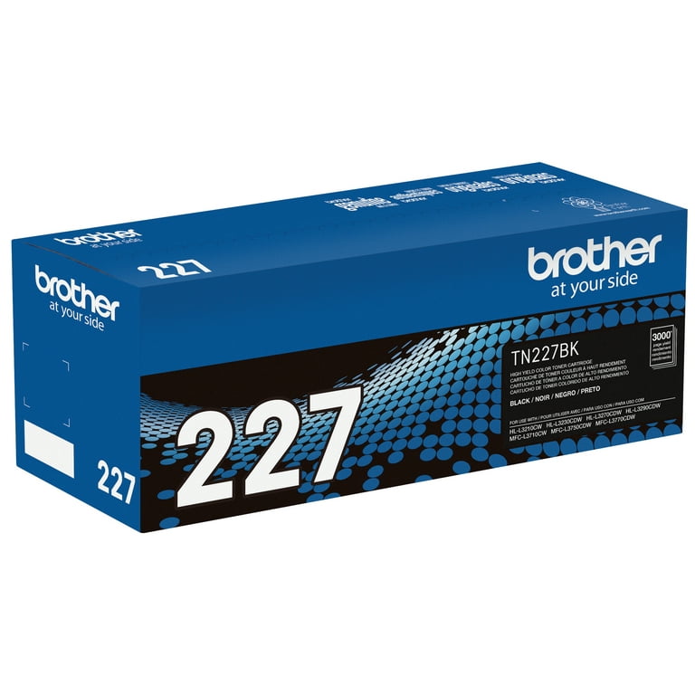 Brother Genuine TN-227BK High Yield Black Printer Toner Cartridge