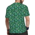 thumbnail image 2 of Wukai Monstera Leaves Print Men's Short-Sleeved Mesh T-Shirt,Quick-Dry Short Sleeve Workout T-Shirt-Large, 2 of 8