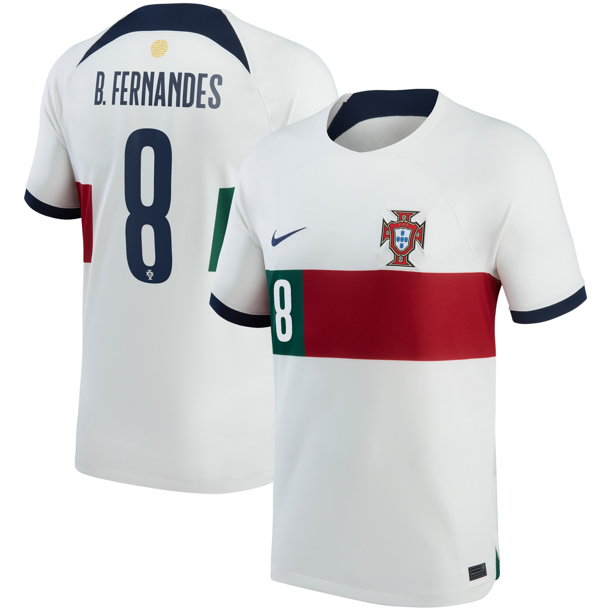 Youth Nike Bruno Fernandes White Portugal National Team 202223 Away Breathe Stadium Replica Player Jersey