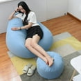 thumbnail image 3 of The color is as shown in the main picture 100*120cm Lazy Sofa Cover Chairs without Filler Linen Cloth Lounger Seat Bean Bag Pouf Puff Couch Tatami Living Room Furniture Cover(only Selling Bean Bags), 3 of 5