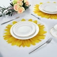 thumbnail image 6 of GZHJMY Sunflower Round Placemats Set of 1, Non-Slip Table Mats Washable Heat Resistant Place Mats for Kitchen Dining Table Home Decor,15.4 Inch, 6 of 7