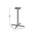 thumbnail image 5 of Flash Furniture 22'' x 22'' Restaurant Indoor/Outdoor Table X-Base with 3'' Dia. Table Height Column, Silver, 5 of 8