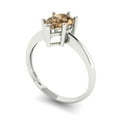 thumbnail image 2 of 1.5 ct Pear Cut Simulated Champagne Diamond Solitaire 14K White Gold Womens Engagement Ring, 2 of 5