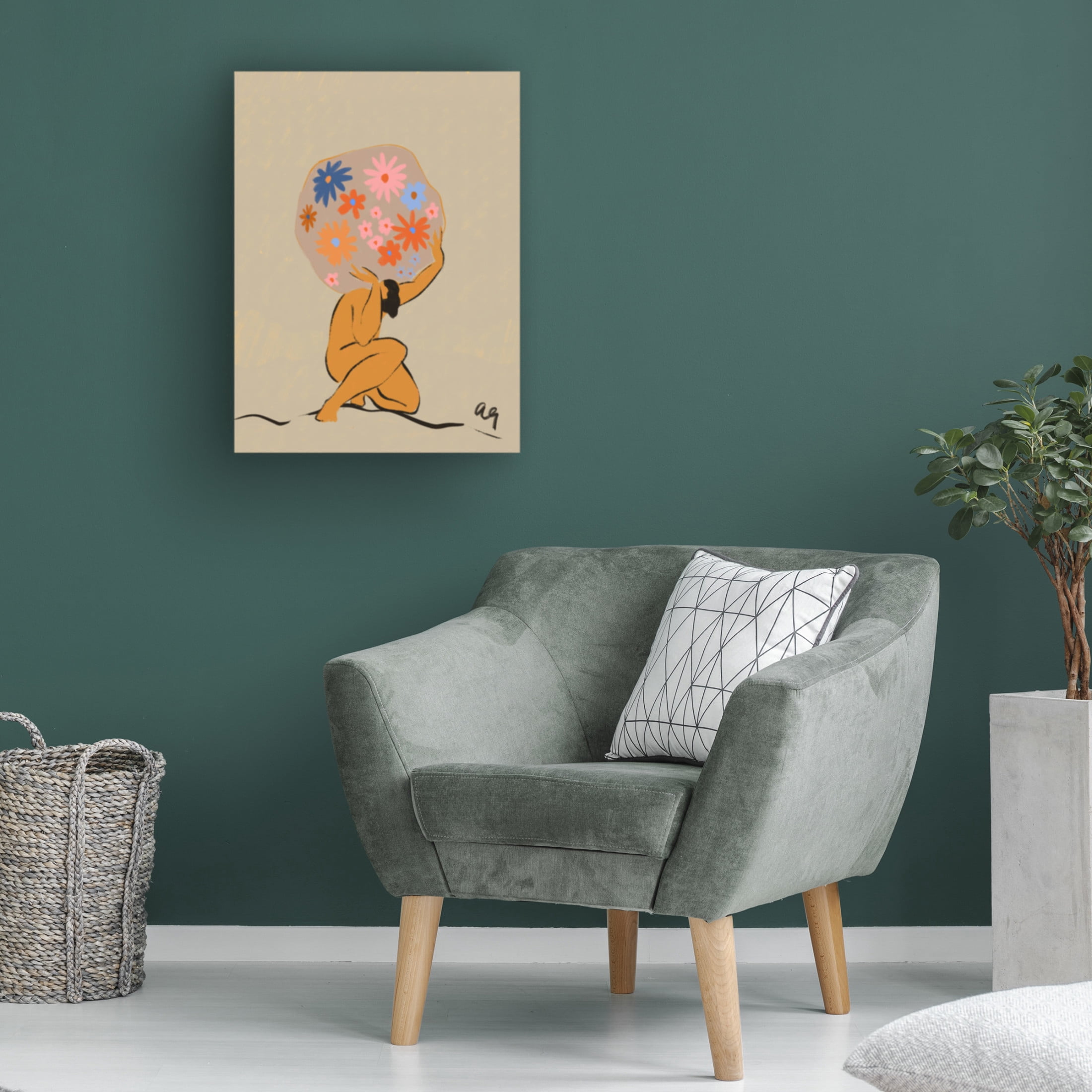 Trademark Fine Art Arty Guava  World On Her Shoulders Canvas Wall Art