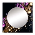 thumbnail image 2 of Designart "Black Background for Rain-Kissed Red Rose III" Raindrops Red Large Square Mirror - Square Bedroom Mirror Printed Wall Decor - Traditional Square Printed Wall Mirror Art, 2 of 5