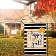 thumbnail image 4 of Jackmold Happy Fall Y''all Garden Flag Balck Stripe Pumpkin Welcome Garden Flags Double Sided Farmhouse Vertical Yard Outdoor Decor 12.5 x 18 In, 4 of 5