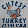 thumbnail image 2 of Youth Cutest Turkey At The Table T Shirt Funny Cute Thanksgiving Dinner Joke Tee for Kids, 2 of 8