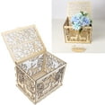 thumbnail image 4 of Greeting Card Box, Sign In Box Wedding Gift Box Gift Wooden Unique  For Weddings For Festivals For Anniversaries, 4 of 8