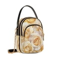 thumbnail image 2 of Shoulder Handbag Women's Crossbody Handbags 5.91x3.15x8.27 Inch Bank Card Bag Cash Bag Key Bag Yellow Roses Seamless, 2 of 7