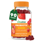 Probiotics Gummies | 2 Billion CFU | Great Tasting Probiotic Gummies for Women | Probiotic Gummy for Gut Health and Immune Support | Probiotics for Women and Men | 90 Gummies | Lifeable