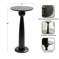 thumbnail image 3 of Kate and Laurel Jakob Modern Wooden Round Side Table, 12 x 24, Black, Circle Pedestal Table for Use as Bedroom Nightstand, Indoor Plant Stand, or Decorative Living Room Table, 3 of 8