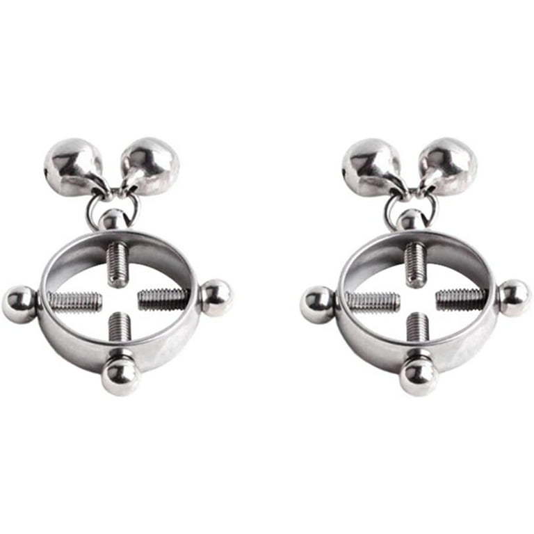 2pcs Non piercing Nipple Rings Body Piercing Rings Adjustable Nipplering Shield Rings Body Piercing Jewelry Four way screw design will make it stable
