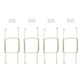 thumbnail image 1 of Uxcell 4 Pcs Soporte para Platos 6 x 2.8 pulgadas Soportes de Pared Invisibles en Forma de U Galvanizados Dorados, 1 of 6