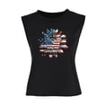 thumbnail image 3 of OAVQHLG3B 4th of July Outfits for Women American Flag T Shirt Patriotic Shirts Sunflower Printed Casual Summer Tank Tops Blouse, 3 of 9