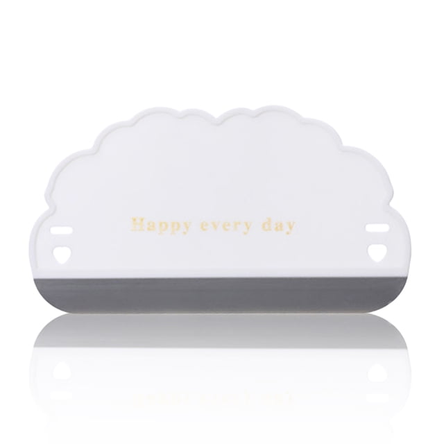 Limpiaparabrisas en forma de nube colgando raspadores desbaste encimera baño baño ventanas coche retrovisor espejo cepillo limpieza herramientas de limpieza blanco Inevent HA012097-01