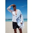 thumbnail image 4 of Smyrna Orientina Series Original Turkish Beach Towel  100% Cotton, Prewashed, 37 x 71 Inches  Peshtemal and Turkish Bath Towel for SPA, Beach, Pool, Gym and Bathroom Denim Blue, 4 of 7