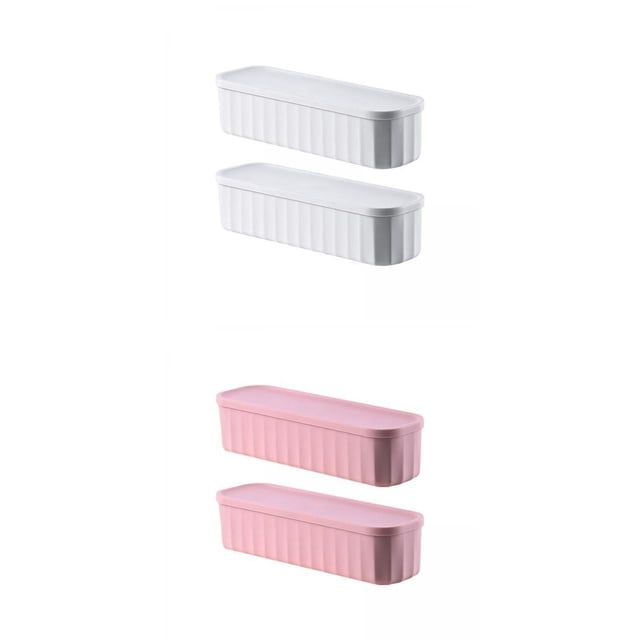 almacenamiento de 4 piezas, para ahorrar espacio, con tapa, apilable, para BLESIY Estuche de almacenamiento