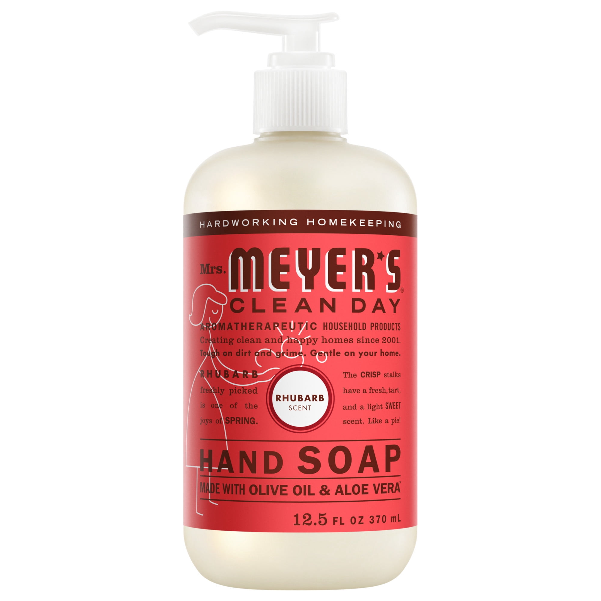 Mrs. Meyer’s Clean Day Hand Soap, Rhubarb Scent, 12.5 Fl Oz