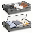 thumbnail image 1 of 2PCS Zapatera Bajo Cama, Cajas de Almacenamiento Debajo de La Cama con Ruedas y Tapa Transparente, Organizador de Almacenamiento de Gran Capacidad para Edredones, Ropa, Juguete,Zapatos, 1 of 8
