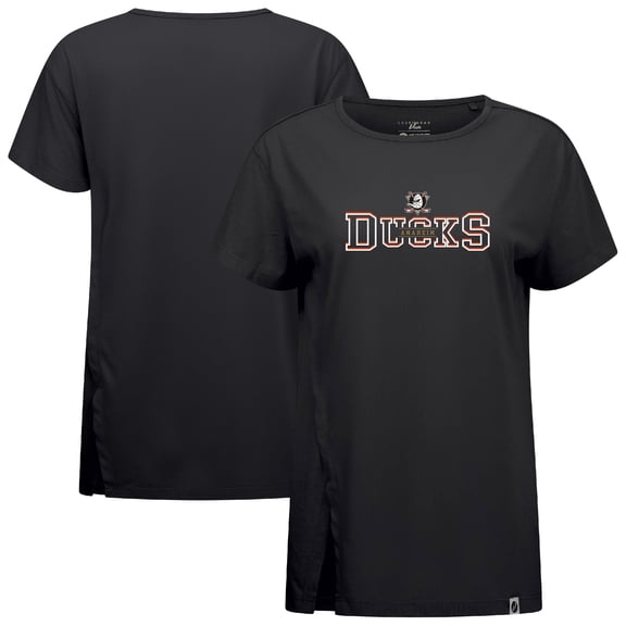 Women's Levelwear Black Anaheim Ducks Influx Journey T-Shirt