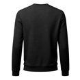 thumbnail image 3 of Soft Waffle Knit Tops for Men Crew Neck Solid Color Long Sleeve Casual Textured Sweatshirts Black 4XL, 3 of 3