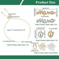 thumbnail image 2 of Mother's Day Bracelet Making Kit Including 2 Pcs Adjustable Slider Bracelets 4 Pcs Cubic Zirconia Links with 40 Pcs Jump Ring for Mother's Day Gift Craft Jewelry Making for DIY, 2 of 9