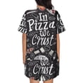 thumbnail image 6 of Fotbe In Pizza We Crust Art Print Pajama Set for Women 2 Piece Loungewear Short Sleeve Tops and Shorts Set Soft Sleepwear-X-Large, 6 of 7