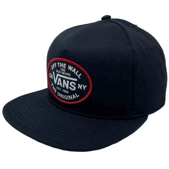 Vans Off The Wall Men's Oval Patch Old Skool Snapback Cap Hat - Black