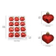 thumbnail image 3 of Christmas Ornaments, 12pcs Rose Gold Heart Shaped Baubles Set Christmas Tree Hanging Decorations Shatterproof Holiday Pendant for Home Party Wedding 2025 Trendy Decor, 3 of 6
