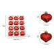 thumbnail image 3 of Herunwer 12 Pcs/Box Heart Shape Hanging Ornaments Christmas Balls Pendants For Home Party Decor, 3 of 6