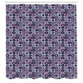 thumbnail image 2 of Ambesonne Floral Shower Curtain, Colorful Flower Art Designs, 69"Wx84"L, Dark Magenta Pale Blue, 2 of 4