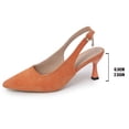 thumbnail image 5 of ShiShine Women's Slingback Kitten Heels Closed Pointed Toe Backless Wedding Party Dress Pumps Shoes, 5 of 9