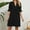 Black, variant on Admvng Summer Dresses for Women Casual Sexy Fashion Summer V Neck Short Sleeve Loose Solid Dress S-2XL