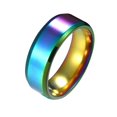 thumbnail image 1 of 1 anillo unisex de acero inoxidable con espejo, ligero, para boda, 1 of 2