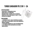 thumbnail image 3 of Turbo Cargador De Carga Rápida Tipo C 20w Cable Tipo c, 3 of 10