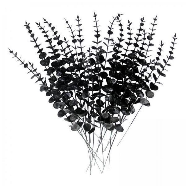 2x 20 Piezas de Tallos de Artificiales Ramas Negras Falsas Arreglos Florales Follaje de para Ramo de Flores Decoración de Oficina de 2 piezas