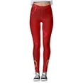 thumbnail image 1 of Gibobby Pantimedias yoga Dama Pantalones con estampado amor personalizados para mujer, mallas personalizadas para mallas para correr, fiesta Santa Pilates, mallas con muñeco nieve(Multicolor, L), 1 of 5