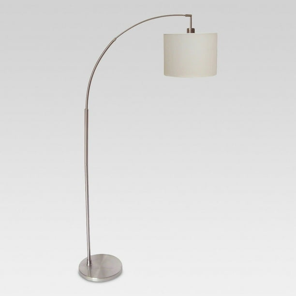 Project 62 Avenal Shaded Arc Floor Brushed Silver Lamp With Sy And Support Curved Design New Open Box Com Project 62 Avenal Shaded Arc Floor, Project 62 Weston Floor Lamp