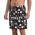 thumbnail image 2 of Balery Skeleton Traje de Baño Estilo Hawaiano para Hombre, Shorts de Secado Rápido con Bolsillos-Small, 2 of 6