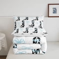 thumbnail image 5 of meiyoeat blue Ribbon Bow Full Size Comforter Sets,Western Cowgirl Boots Print Bedding Comforter Set,Reversible,3 Pieces,1 Comforter and 2 Pillowcases, 5 of 7