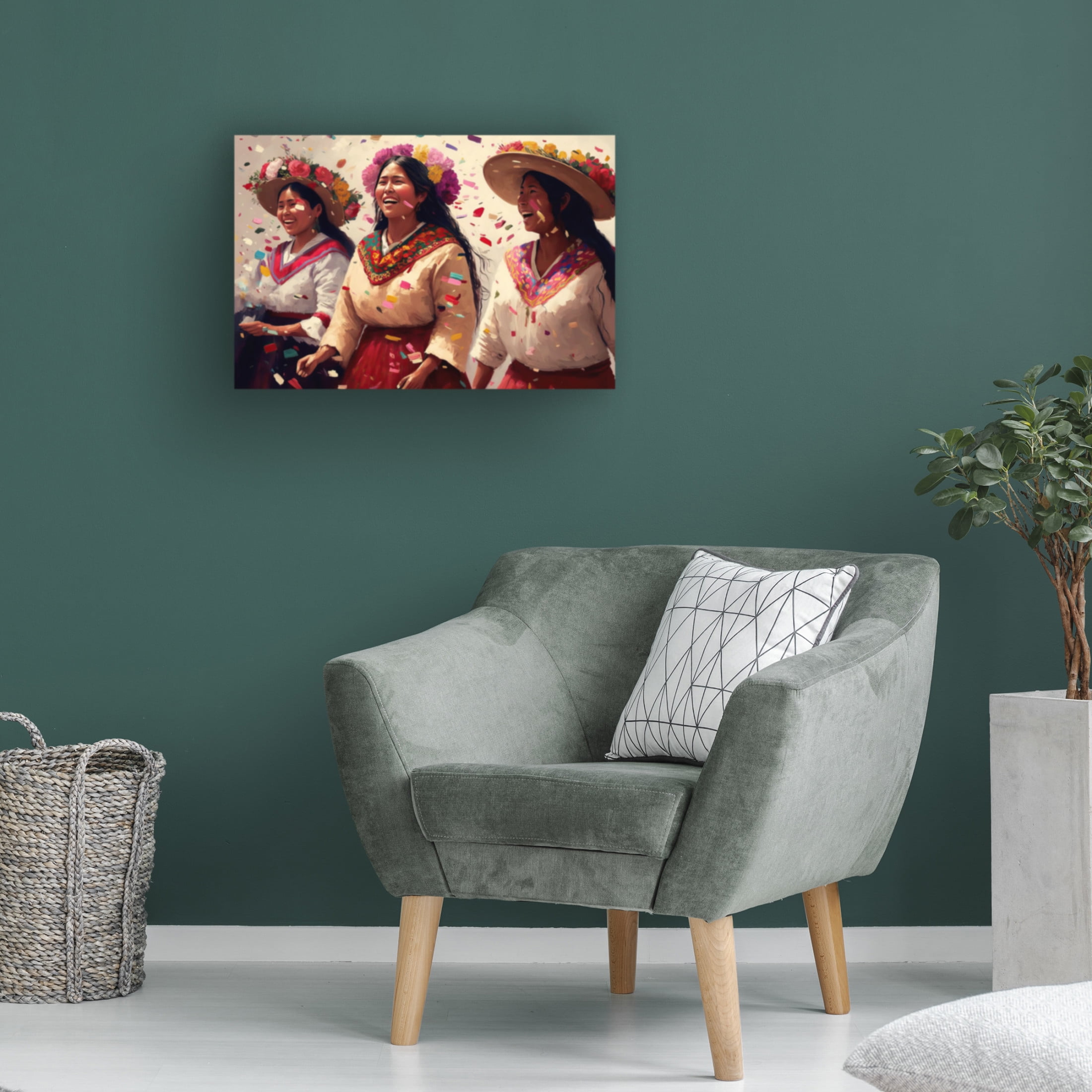 Canvas Wall Art - Treechild 'Happy Moments' Wall Art for Living Room, Bedroom, or Office D?cor by Trademark Fine Art - 24 x 16 Inches
