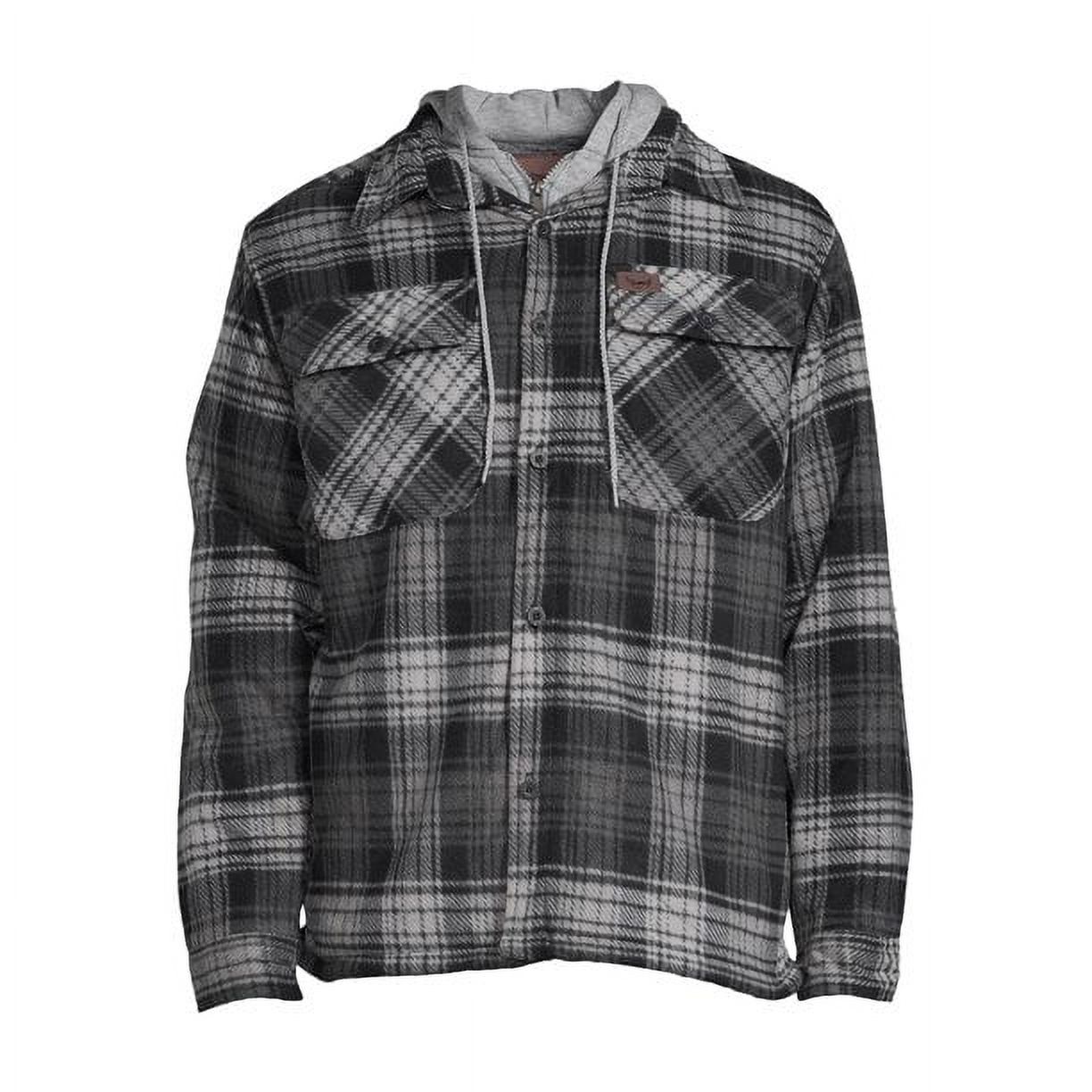 Smith u0026 Eagle Men's Flannel Hoodie Shirt Jacket, Sizes M-2XL - Walmart.com