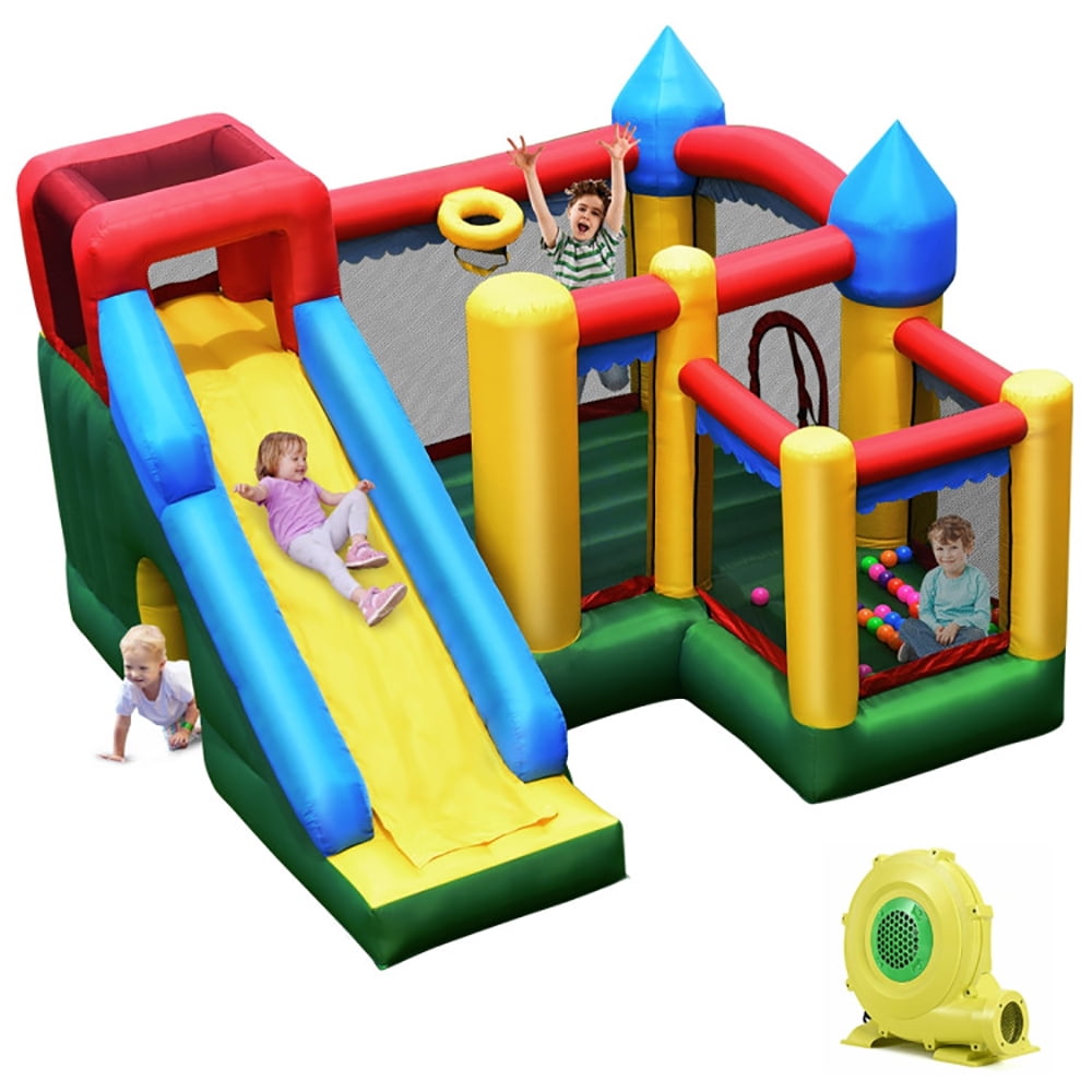 Aimee Lii Inflatable Bounce House Castle Jumper Moonwalk with Blower, Playhouse for Kids Outdoor
