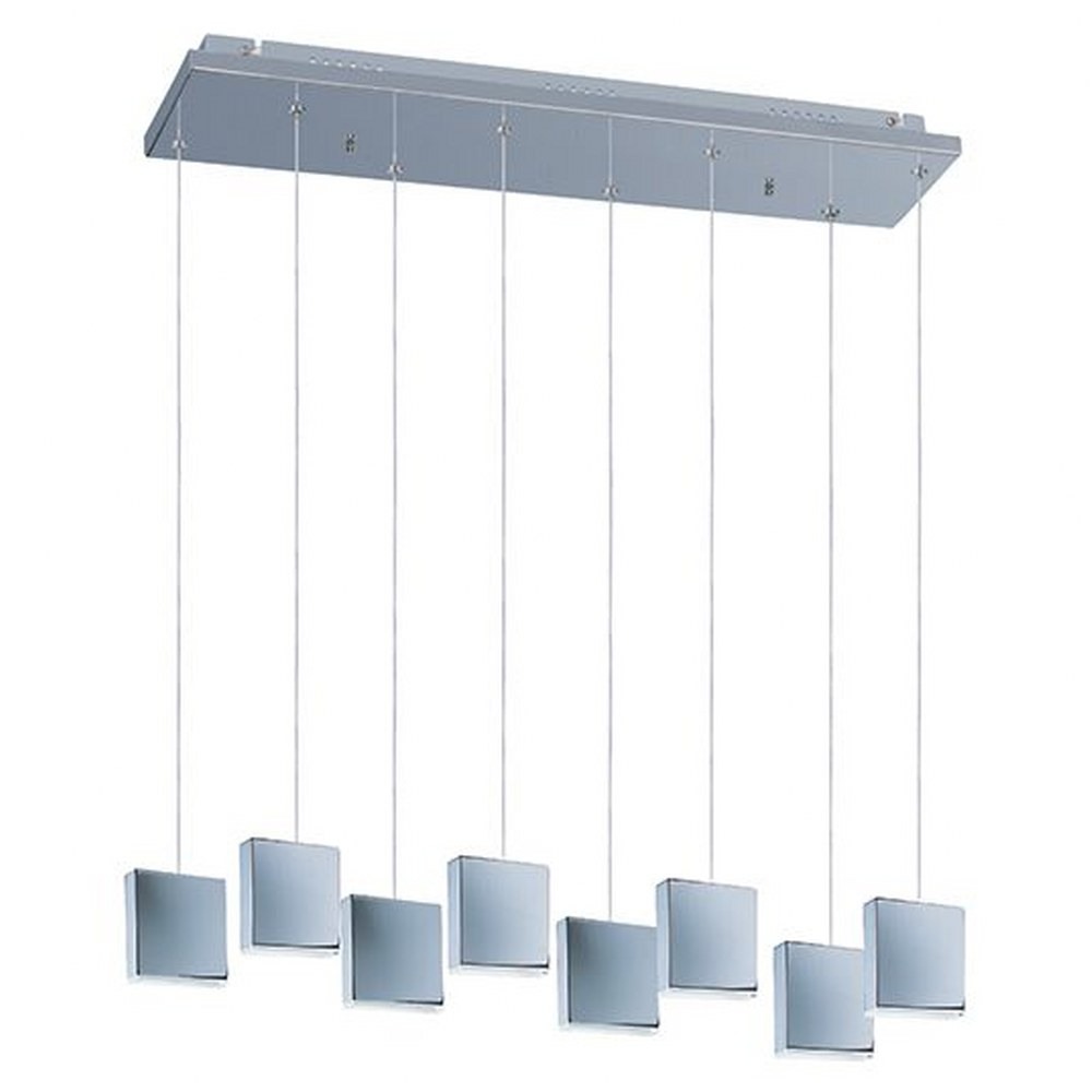 E22264-61PC-ET2 Lighting-Brick-LED Pendant in Contemporary style-6.25 Inches wide by 3.25 inches high   Polished Chrome Finish with White Glass - image 5 of 5