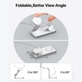 thumbnail image 3 of 25W Wireless Charging Compatible For IPhone 17-12 Pro Max, 3-in-1 Magnetic Foldable Compatible With Apple Watch & AirPods Pro White, 3 of 11