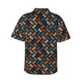 thumbnail image 3 of Daiia Retro Tape Hawaiian Shirt for Men Gentle Cotton Regular Short Sleeve Casual-3X-Large, 3 of 9