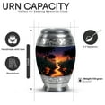 thumbnail image 3 of Yatskia Sunset Halloween Small Cremation Keepsake Urns for Human Ashes Adult Male and Female, Large Funeral Burial Urn for Adult Ash, (Monar 10 Inch and 3 Inch), 3 of 8