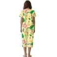 thumbnail image 2 of DISNIMO Monstera Printed Womens Pajama Sets, Cherry Blossom Printed Sleepwear Soft 2 Piece Lounge Set Short Sleeve Tops and Capri Pant Pjs, M, 2 of 7